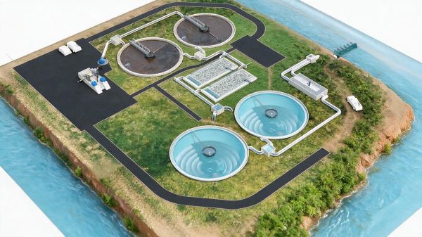 灌阳县污水处理三维动画制作 | 污水厂工艺演示动画 | 环保净水宣传片定制 | 环保宣传片制作